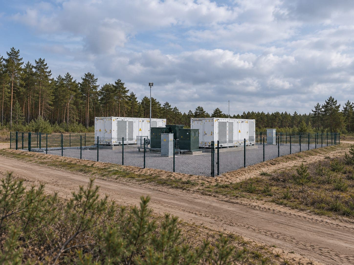 Batteriespeicher Crinitz — KI-generierte Visualisierung